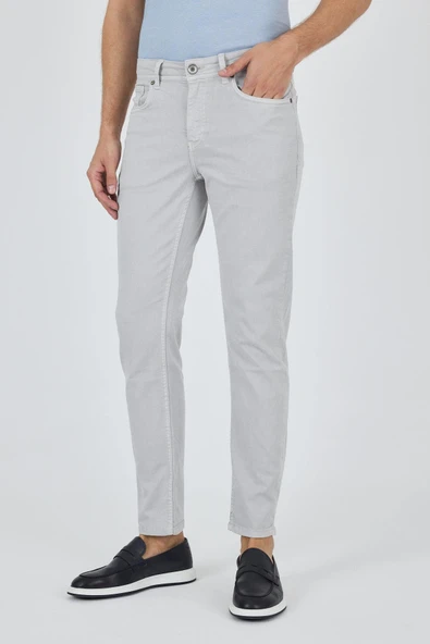 Taş Rengi Pamuklu 5 Cep Casual Slim Fit 5 Cep Pantolon 1003250318 - 3