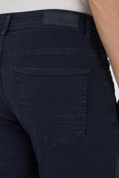 Koyu Lacivert Pamuklu 5 Cep Casual Slim Fit 5 Cep Pantolon 1003250318 - 5