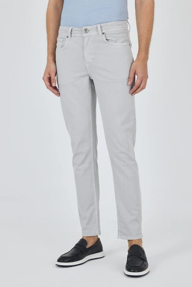 Taş Rengi Pamuklu 5 Cep Casual Slim Fit 5 Cep Pantolon 1003250318 - 2