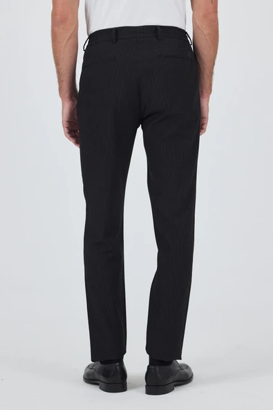Siyah Esnek Yandan Cepli Casual Comfort Fit Jogger Pantolon 1003250117 - Resim 5