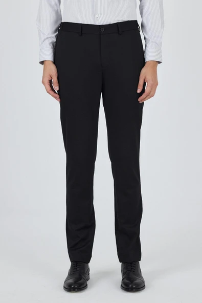 Siyah Esnek Yandan Cepli Casual Slim Fit Jogger Pantolon 1003250157 ürün görseli