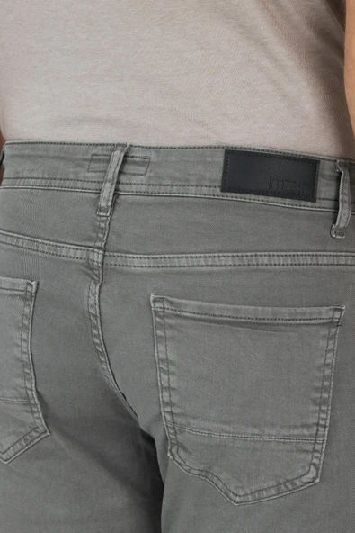 Su Yeşili Pamuklu 5 Cep Casual Slim Fit 5 Cep Pantolon 1003250318 - Resim 5