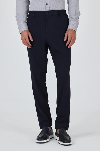 Koyu Lacivert Esnek Yandan Cepli Casual Standart Fit Jogger Pantolon 1003250119 ürün görseli