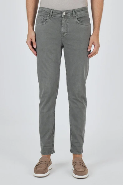 Su Yeşili Pamuklu 5 Cep Casual Slim Fit 5 Cep Pantolon 1003250318 ürün görseli