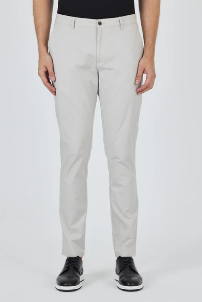 Gri Armürlü Yan Cep Düz Paça Slim Fit Pamuklu Casual Chino Pantolon 1003250120 ürün görseli