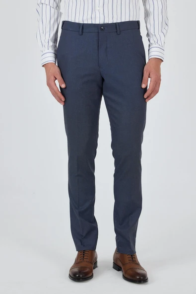 Mavi Filafil Yan Cep Açık Paça Slim Fit Ayarlanabilir Kemer Pantolon 1003250123 - 3