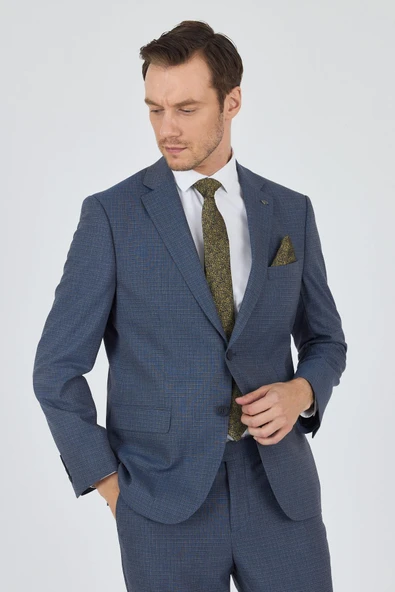 Mavi Mono Yaka Esnek 6 Drop Comfort Fit Classic Takım Elbise 1001250104 - 3