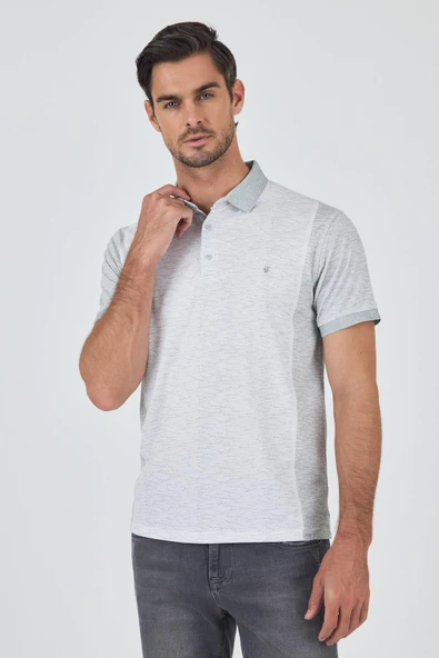 Kısa Kol Baskılı Pike Polo Yaka Cepsiz Slim Fit Tişört 1011250167