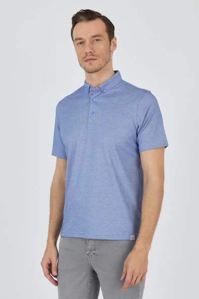 Saks Kısa Kol Düz Suprem Polo Yaka Cepsiz Pamuklu Casual Slim Fit Tişört 1011250160_602