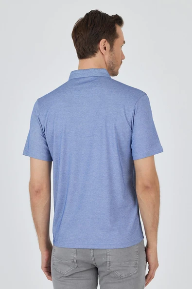 Saks Kısa Kol Düz Suprem Polo Yaka Cepsiz Pamuklu Casual Slim Fit Tişört 1011250160_602 - Resim 5