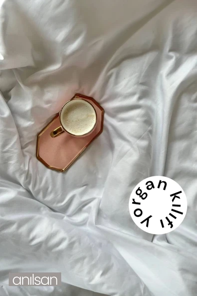 Düz Beyaz Çift Kişilik Düğmeli Nevresim Yorgan Kılıfı %100 Pamuk, 63tel - 3