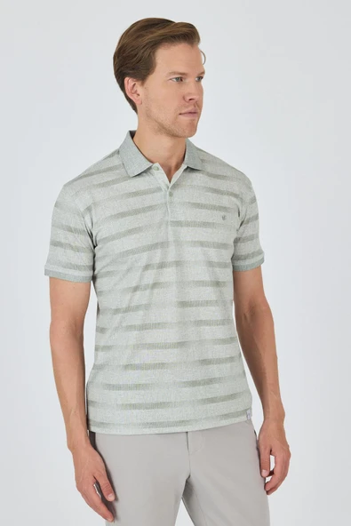 Kısa Kol Baskılı Pike Polo Yaka Cepsiz Slim Fit Tişört 1011250170 ürün görseli