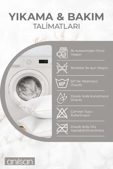 Düz Beyaz Çift Kişilik Düğmeli Nevresim Yorgan Kılıfı %100 Pamuk, 63tel - 5