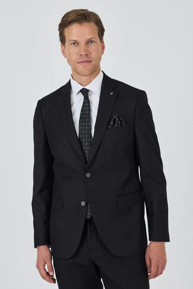 Düz Filafil Mono Yaka Tam Astar 6 Drop Comfort Fit Takım Elbise 1001250170 - 3