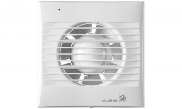 Banyo Wc Tuvalet Fanı Soler Palau Decor 100 S Havalandırma Fanı 95 m3 /h Çap Değeri 100mm Pilot Lamba Sessiz Kolay Montaj AGMair Agm Havalandırma