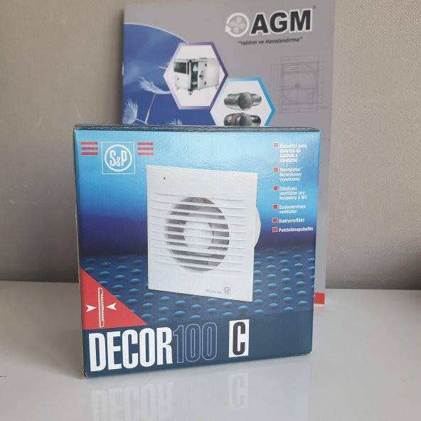 Soler Palau Decor 100 C Aksiyel Egzoz Fan Neon Işık Göstergeli çağ değeri 100mm Debi değeri 95 m³/h Ortam Havalandırma AGMair - 7