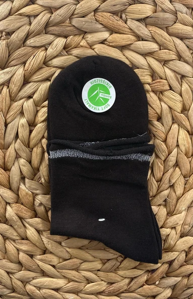 Kadın Bambu Bileği Simli Kolej Çorabı 6 Çift Slayt - 5