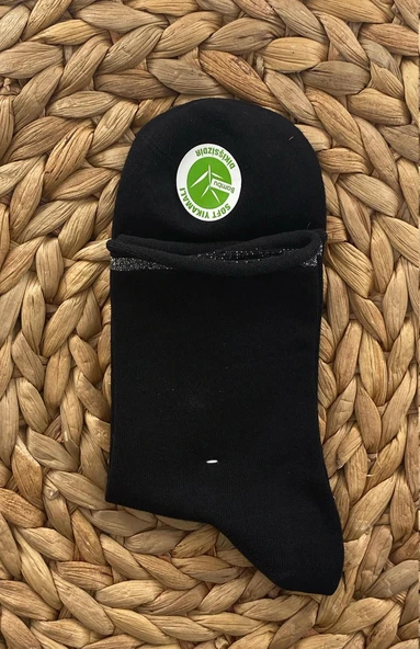 Kadın Bambu Bileği Simli Kolej Çorabı 6 Çift Slayt - 6