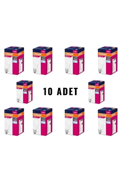 Osram Led 8.5W 6500K 806lm E27 Duy Beyaz Işık 10'lu Ampul ürün görseli