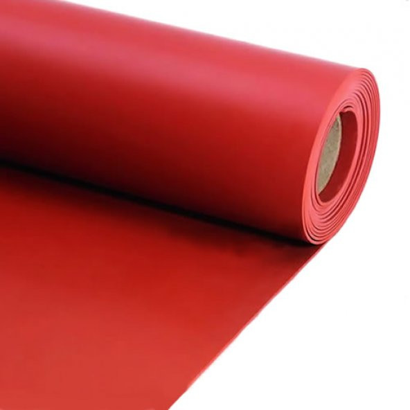 SİLİKON LEVHA KIRMIZI 5 MM (EN: 1 MT BOY:  0,5 MT)