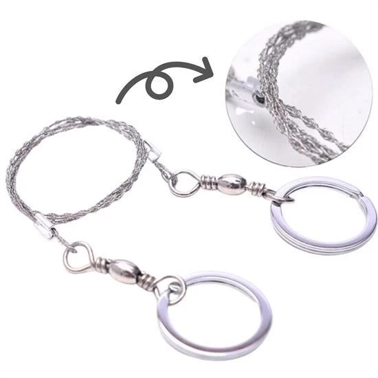 BUFFER® Karavanda ,Kampda  Taşınabilir Mini  Zincir  Cep Testeresi Dişli Tel Ahşap Plastik Metal Kes - 3