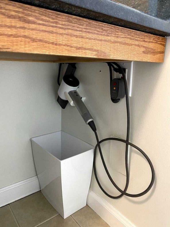 Dyson Saç Kurutma Makinesi İçin Duvara Monte Aparat Tutucu Stand Beyaz