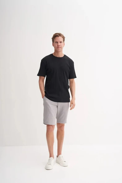 Cazador Bisiklet Yaka Slim Fit Likarlı Düz Tişört 4163 ürün görseli 1