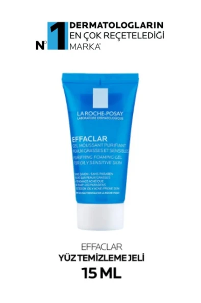 La Roche Posay Effaclar Gel 15 ml - Yağlı Ve Hassas Ciltler Için Temizleyici Jel (Deneme Boy)