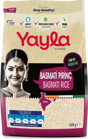 Yayla Basmati Pirinç 500 Gr X 4 Adet