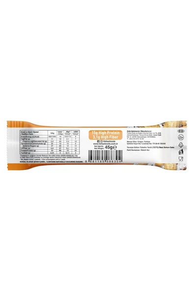 Fellas Yüksek Protein Bar - Yer Fıstıklı ve Kakaolu 45g (3 Adet) - 4