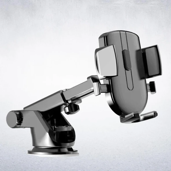 Polham Güçlü Vantuzlu Araç içi Cam ve Torpido Üstü Telefon Tutucu, Uzayabilen, Ergonomik 360 Derece Dönebilen