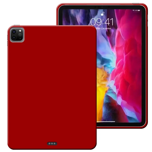 Apple iPad Pro 12,9 inç 4. Nesil Uyumlu A2069 , A2232 , A2233 Rubber Yıkanabilir Silikon Kılıf - Resim 5