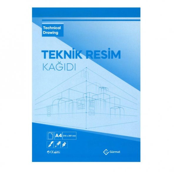 A4 Teknik Resim Defteri Dik 40 Yaprak Gürmat Antetli A-4 Teknik Resim Defteri 1 Adet - 2