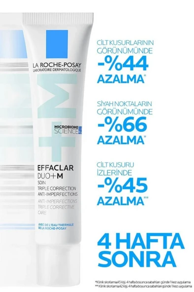La Roche Posay Effaclar Duo+M Yağlı, Akne/Sivilce Eğilimli Ciltler için Yüz Bakım Kremi 15ml - 4