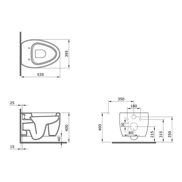 Bocchi Etna Asma Klozet Kapak Dahil Mat Beton 1116-069-0128 - 2