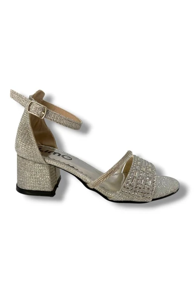 İremsu 8001-25 Simli Ayna Taşlı Kız Çocuk Sandalet 31-36 - 2