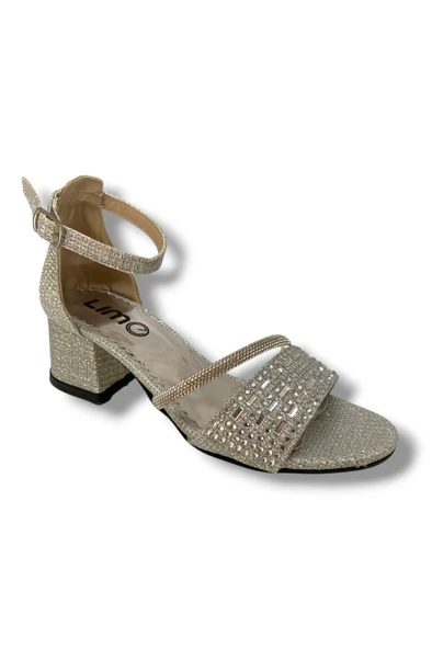 İremsu 8001-25 Simli Ayna Taşlı Kız Çocuk Sandalet 31-36