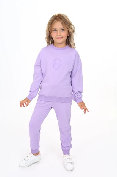 Toontoy Kız Çocuk Baskılı Eşofman Takım - 8