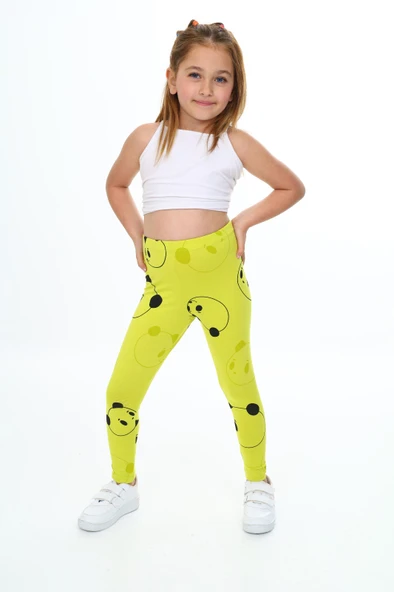 Toontoy Kız Çocuk Baskılı Tayt - 6