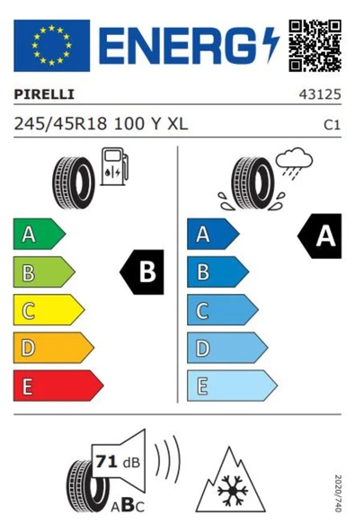 245/45 R18 100Y XL Cinturato All Season SF3 Oto 4 Mevsim Lastiği (Üretim: 2025) - 2