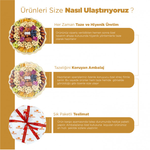 ''Lezzet-i Ala'' Hediyelik Lokum Çikolata Cezerye Kuru Meyve Kayısı Tepsisi 2,6 kg Sepeti No 23 - 4