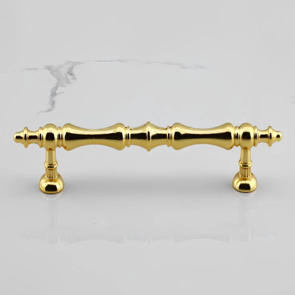 Mobilya Çekmece Mutfak Dolabı Dolap Kulpları Kulbu Kulpu Altın Gold Metal Kulp 96 mm-9.6 cm - 2
