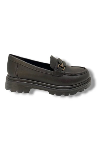 Fancy 816-25 Deri Anatomik Sıfır Tokalı Loafer Kadın Ayakkabı - 2