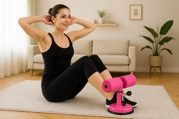 Vantuzlu Mekik Çekme Spor Aleti Karın Egzersizi Evde Spor Egzersiz CKS-1 - 5