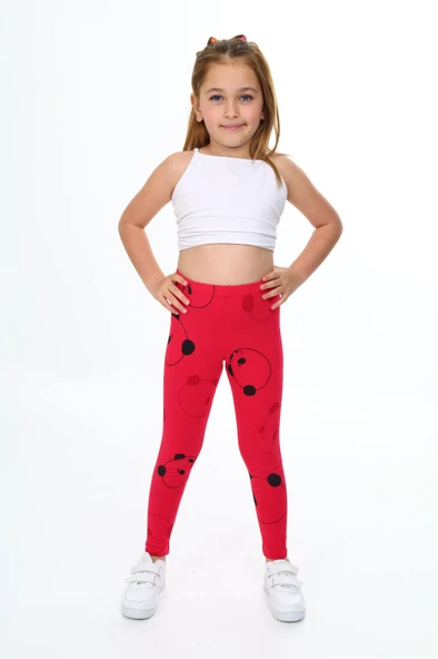 Toontoy Kız Çocuk Baskılı Tayt - 5