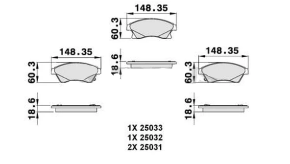 ON FREN BALATASI 15 INCH ASTRA J CRU ürün görseli 1