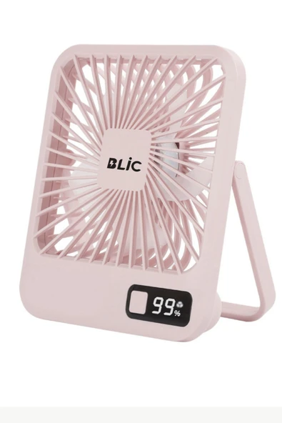 Sarftech Ayarlanabilir Ayaklı Süper Sessiz Zarif Ergonomik Tasarım Göstergeli Bataryalı Sarjlı Masaüstü Fan - 5