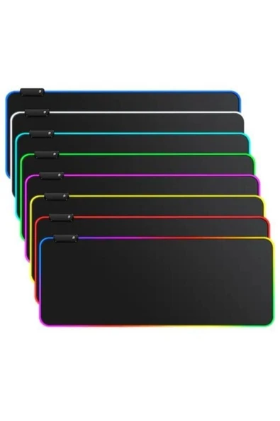 Sarftech 70x30 Rgb Mouse Pad Led Işıklı Speed Yüzey Su Geçirmez Gamepad Baskısız Siyah Renk Gaming Mousepad - 6