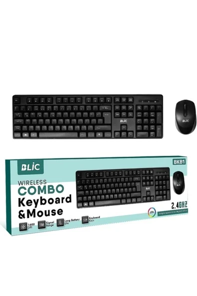 Sarftech BKB1 Siyah Türkçe Q Ev Ofis Kullanıma Uygun Kablosuz Klavye Mouse Set - 6