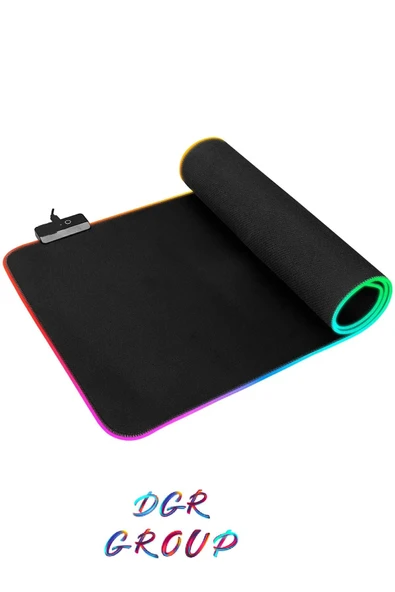RAYTENG Mouse Pad Siyah Led Işıklı Rgb Mouse Pad 80x30 Mouse Pad Mausepadd - 4